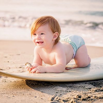 Los bebés y la playa